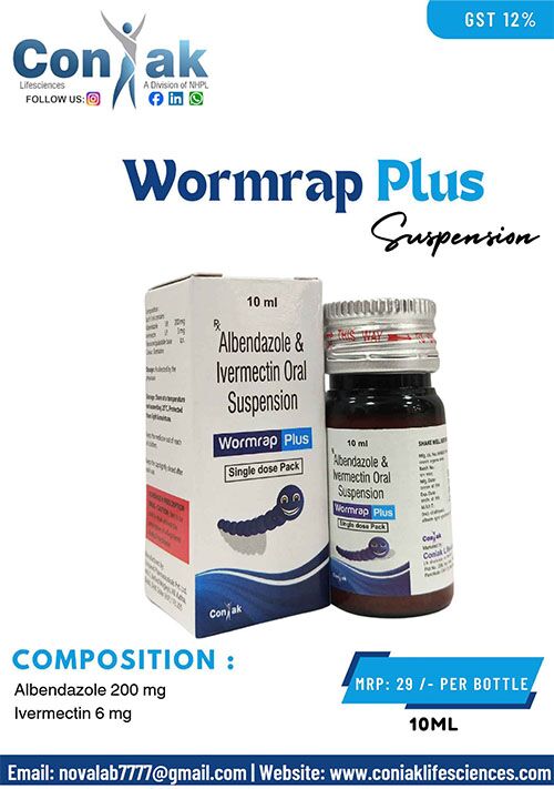 Albendazole 200 mg and Ivermectin 6 mg Suspension