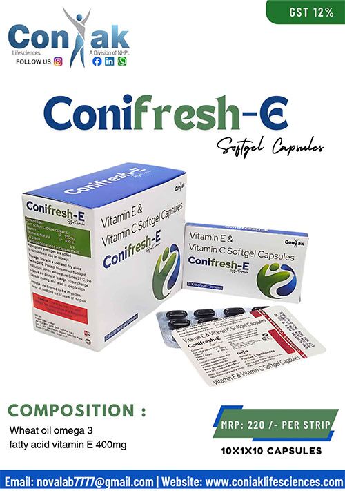 Wheat oil omega 3 fatty acid+vitamin E 400mg soft gel cap