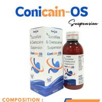 Each 10ml contains: Sucralfate I.P. 1gm and Oxetacaine BP. 20mg suspension