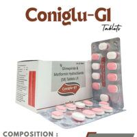 Bilayered tab of Glimepiride 1mg+Metformin (sr)500mg tab