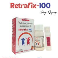 Cefixime 100mg Dry syp (Monocartoon) with water