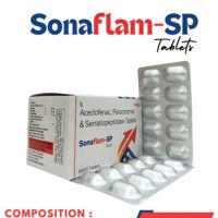 Aceclofenac 100mg+paracetamol 325mg+serratiopeptidase 15mg