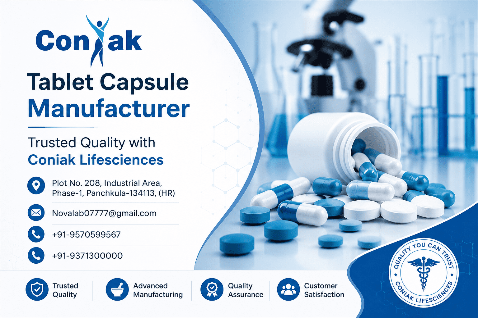 Tablet Capsule Manufacturer – Trusted Quality with Coniak Lifesciences